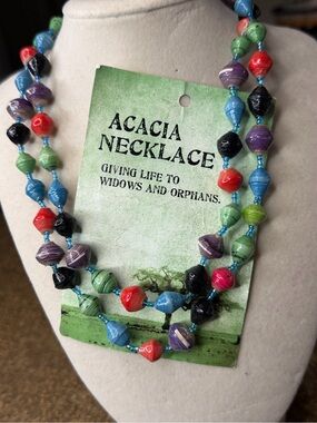 Acacia Multicolor Bead Necklace - Women’s Fashion Jewelry